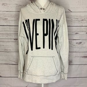 PINK Victorias Secret oversize hoodie light gray S